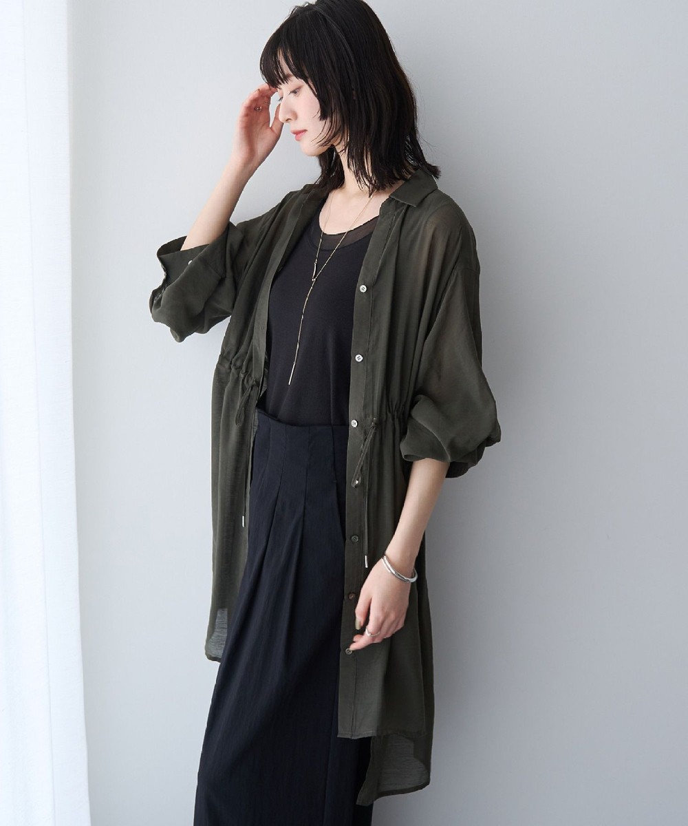 YECCA VECCA シアー2way袖バルーンチュニック 