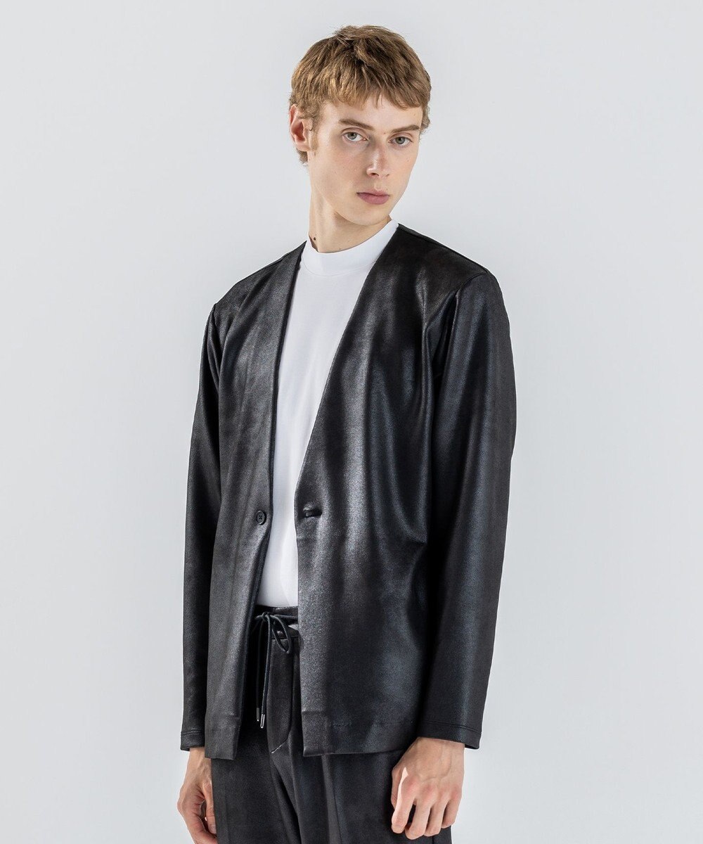 JOSEPH HOMME 新素材【ストレッチ/光沢感】レザーライクジャージー　カーディガン 