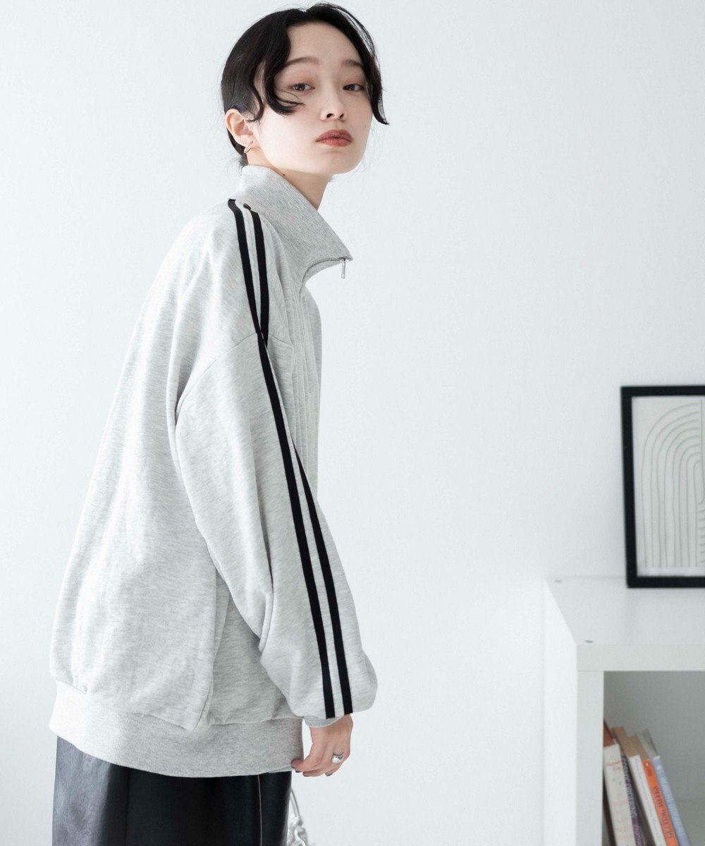 WEGO ラインハーフジップBIGスウェット 