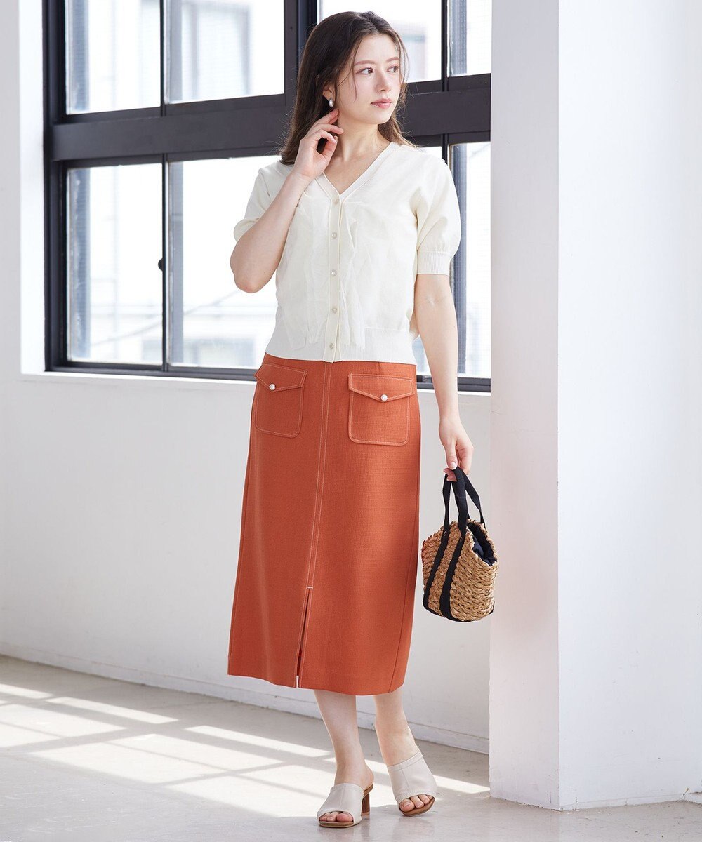 Feroux 【ご好評につき今季も登場！】チュールコンビパフスリーブ ニット 