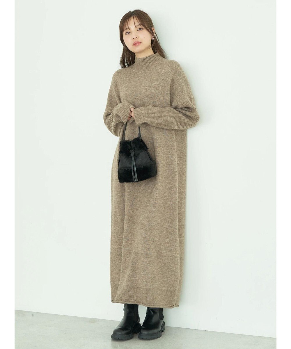 earth music&ecology ＦＬＵＦＦＹハイネックワンピース 