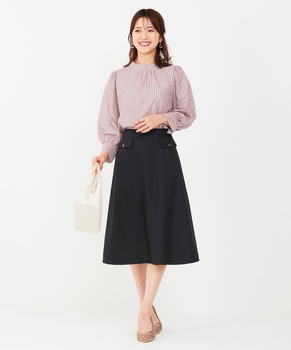 ANY SIS 【洗える】フラップポイントフレア スカート 