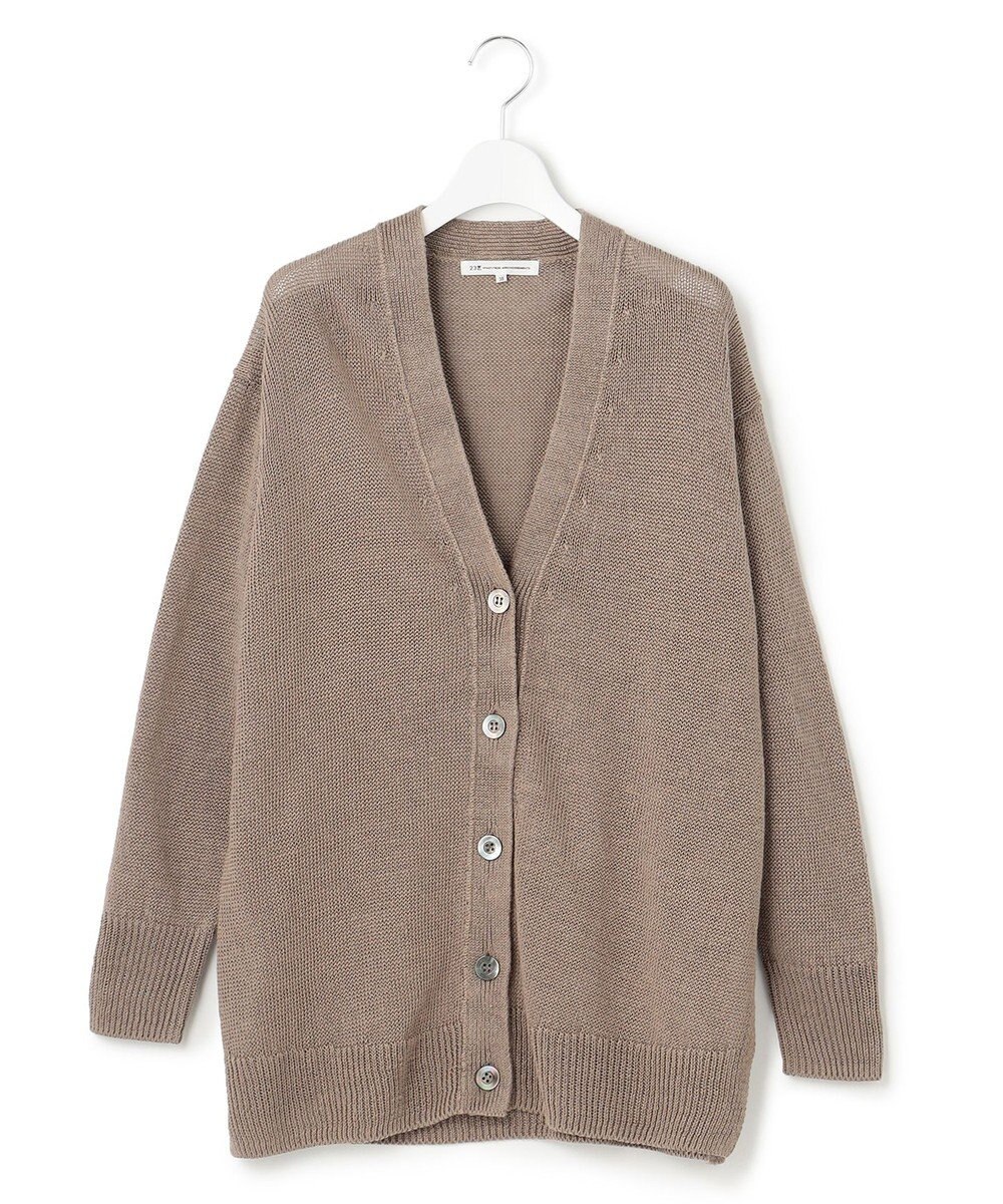 23区 リネンコード カーディガン 