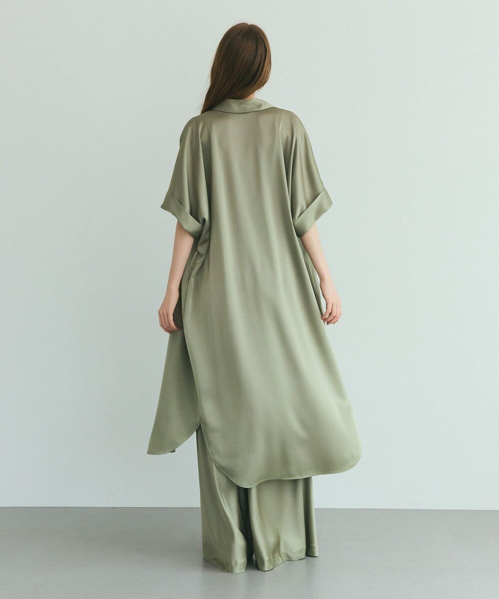 GRACE CONTINENTAL ダブルサテンシャツドレス 