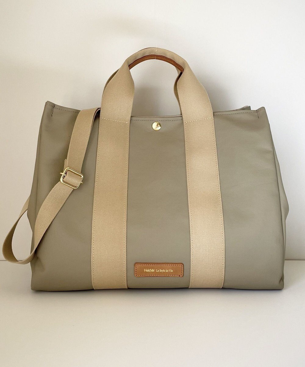 Hekhèr Le Style de Vie 【日本製 / A4サイズ対応 / 2WAY】PUコートコットンキャンバス トートバッグ large 