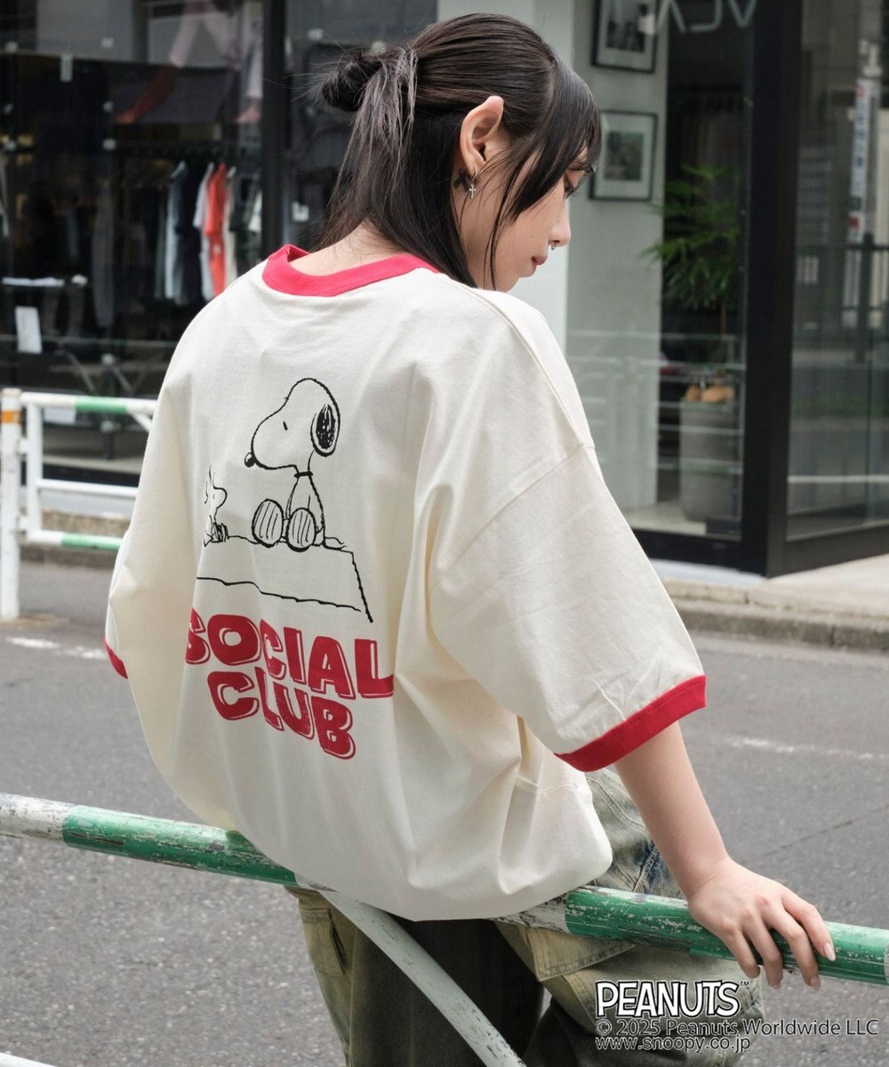 WEGO 【ユニセックス着用ITEM/MLサイズ展開】別注PEANUTSプリントT（SS） 