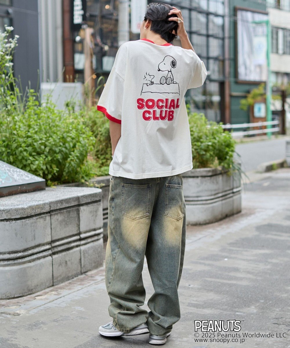 WEGO 【ユニセックス着用ITEM/MLサイズ展開】別注PEANUTSプリントT（SS） 