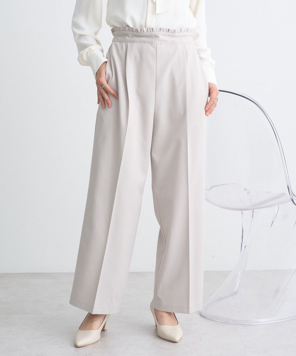 earth music&ecology ウエストフリルワイドパンツ 