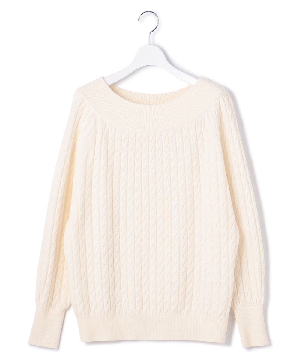 23区 【洗える】セミウーステッド ケーブル ニット 