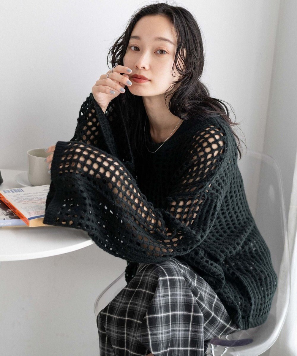 WEGO ビッグメッシュニットプルオーバー 