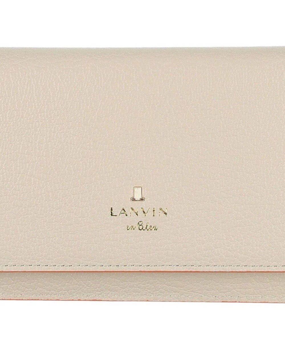 LANVIN en Bleu リム 被せ薄マチ長財布 