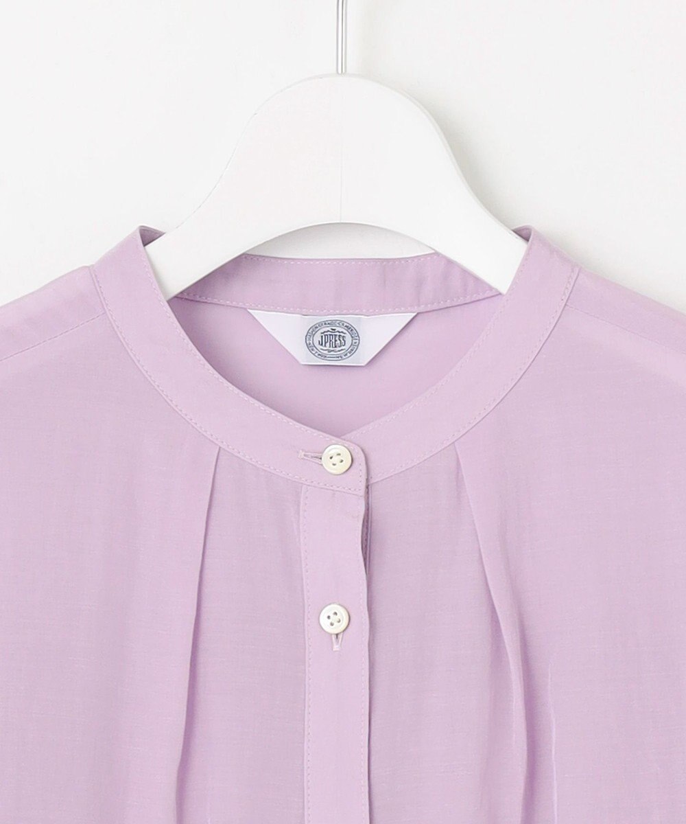 J.PRESS LADIES 【洗える・速乾・接触冷感】リライムライトローン バックフレア ブラウス 