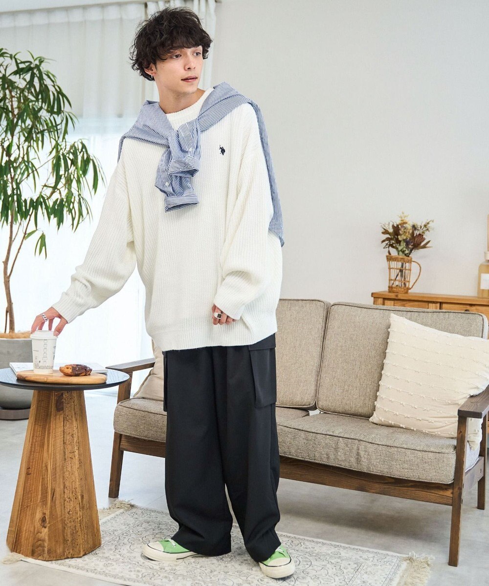 WEGO U.S. POLO ASSN.|別注畔編みニットプルオーバー 