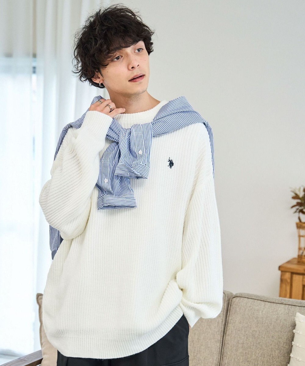 WEGO U.S. POLO ASSN.|別注畔編みニットプルオーバー 
