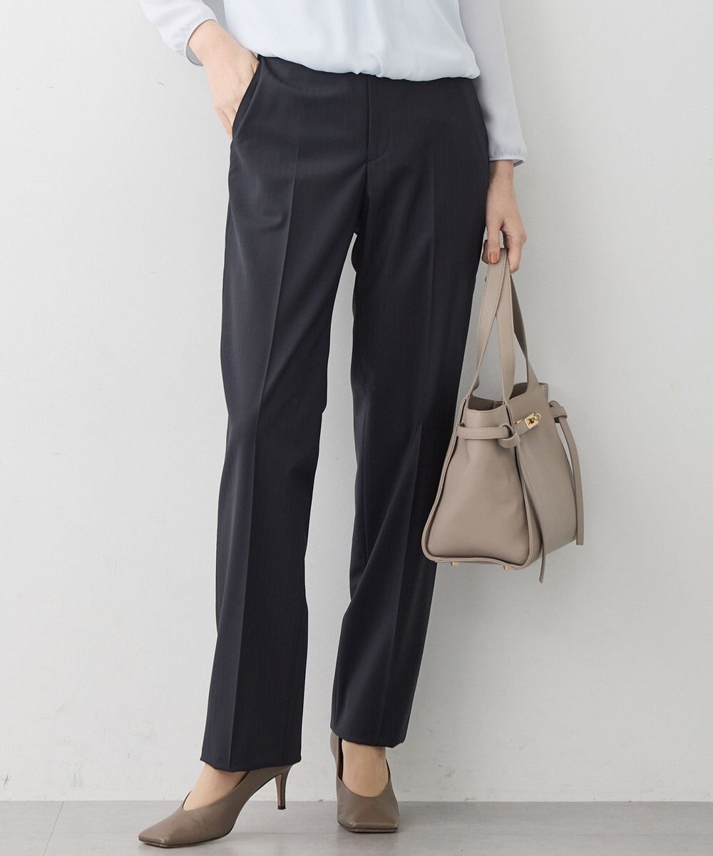23区 L 【セットアップ着用】ファインネスウール テーパード パンツ 