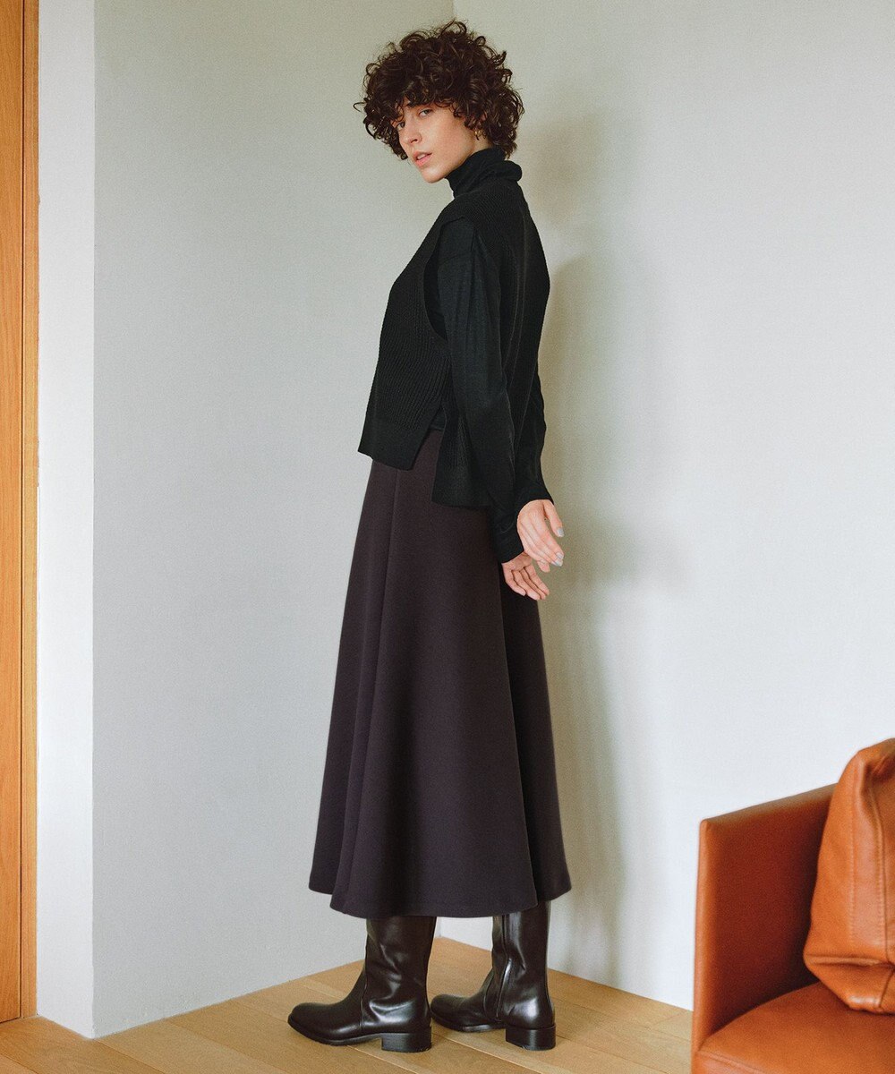 UNFILO 【洗える】ミニケーブル ニットベスト 