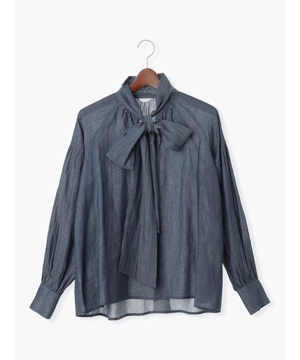 Te chichi シアーデニムボウタイブラウス 