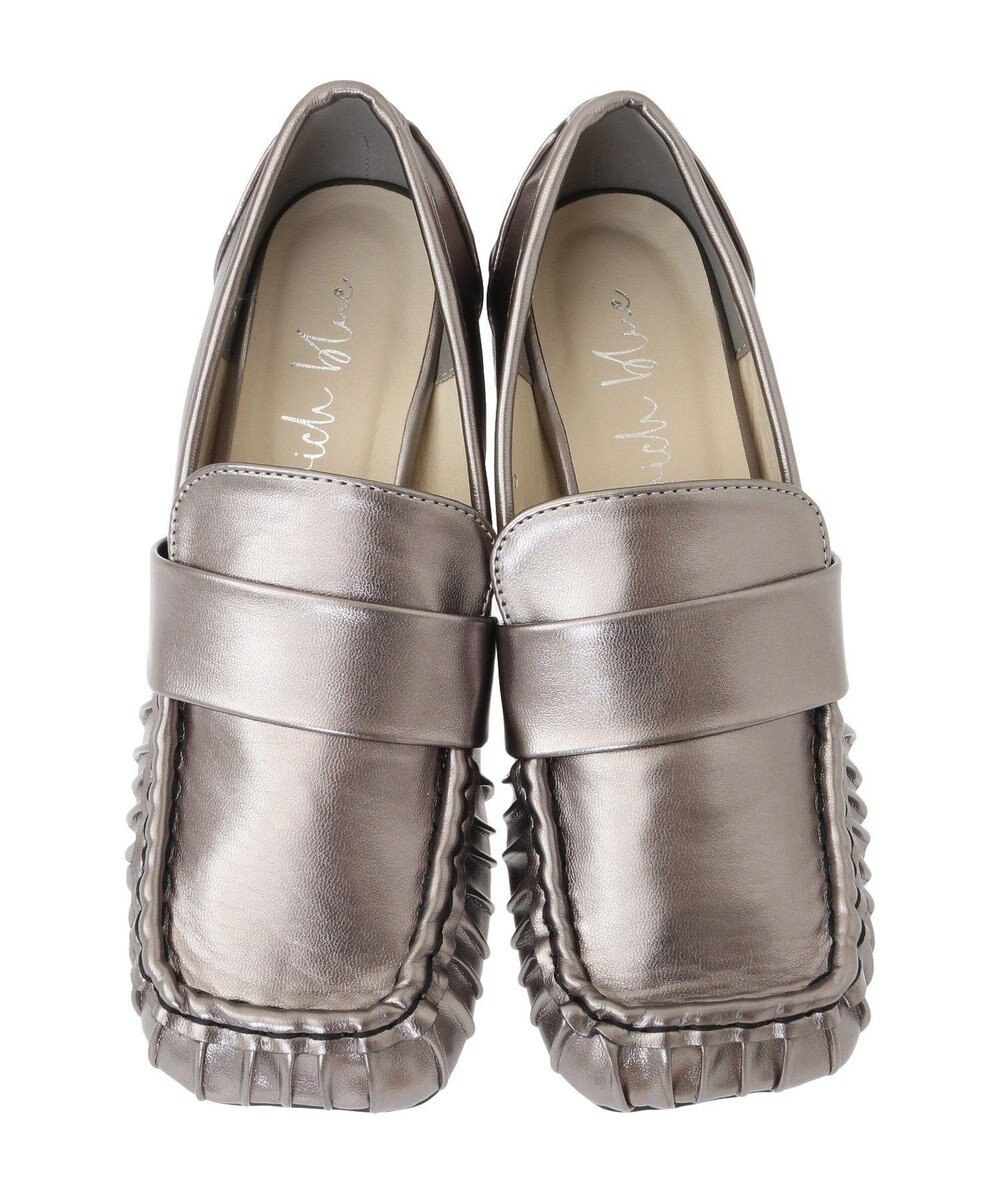 Green Parks ・ｒｉｃｈ　ｂｌｕｅ　ヒールローファー 