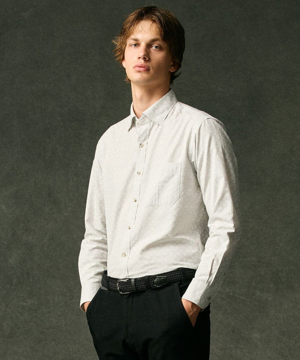 JOSEPH ABBOUD 【キングサイズ・柔らか】ファインパターンプリント シャツ 