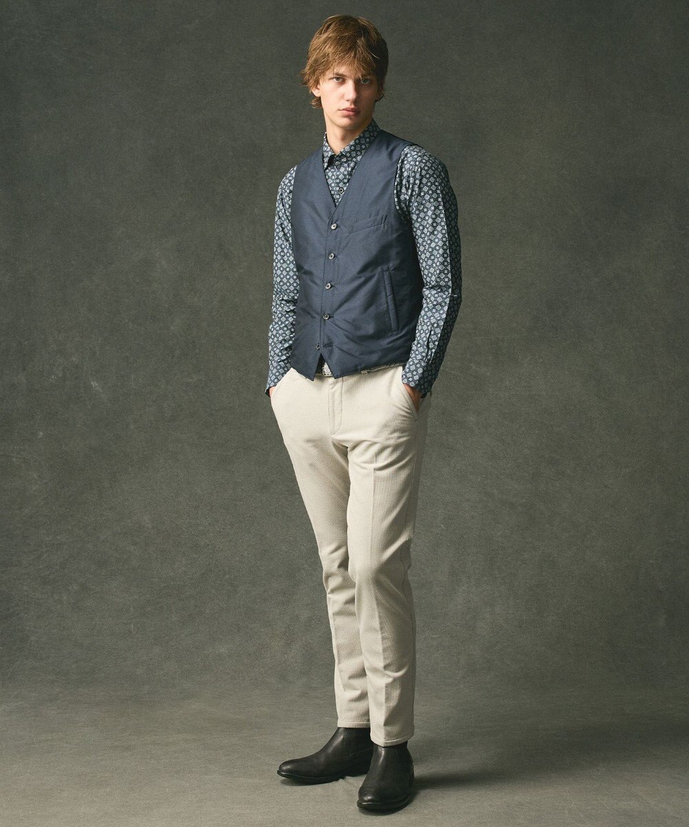 JOSEPH ABBOUD 【キングサイズ・柔らか】ファインパターンプリント シャツ 