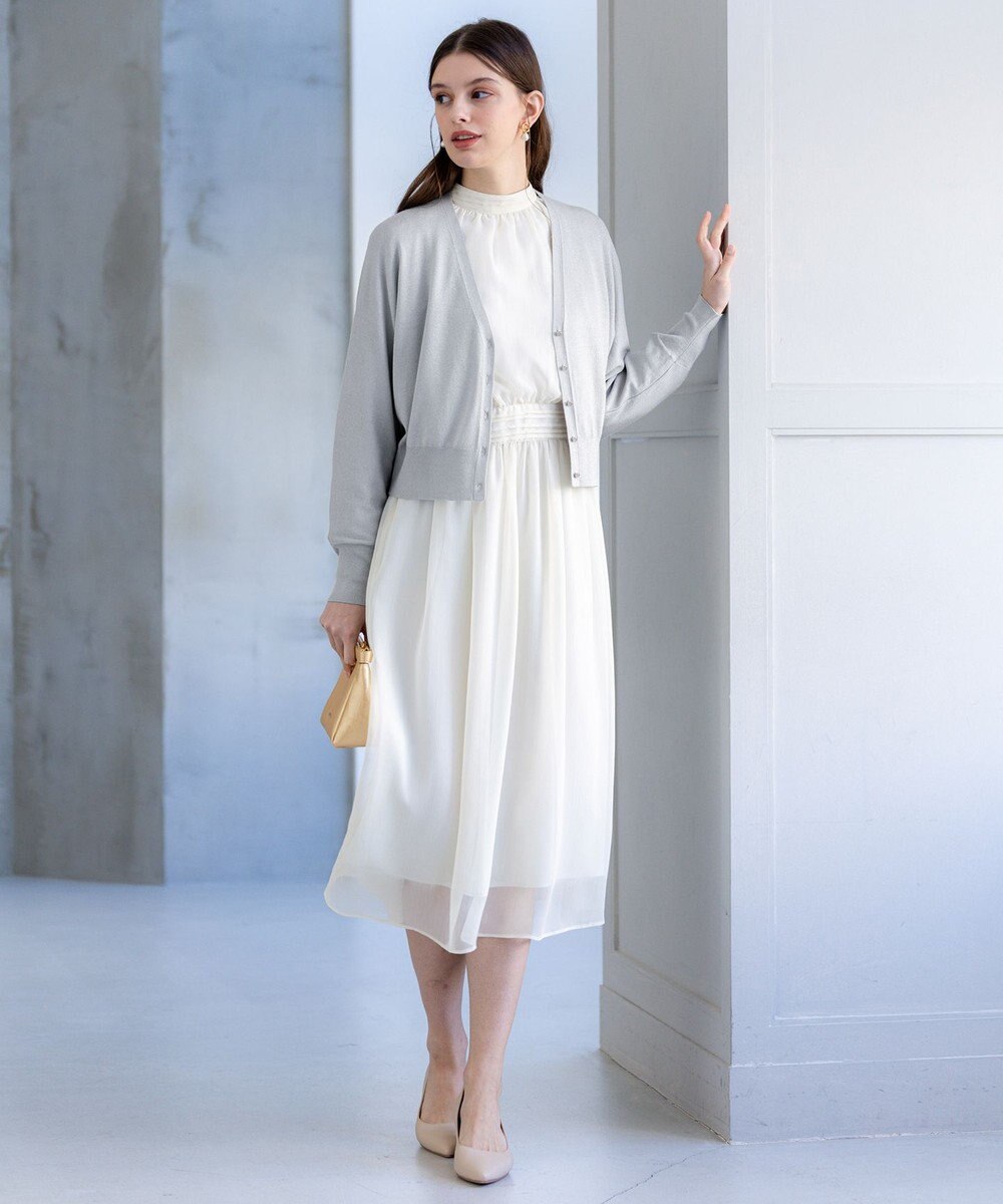 23区 S 【APPLAUDIR】コンパクト ドルマンスリーブ ラメカーディガン 