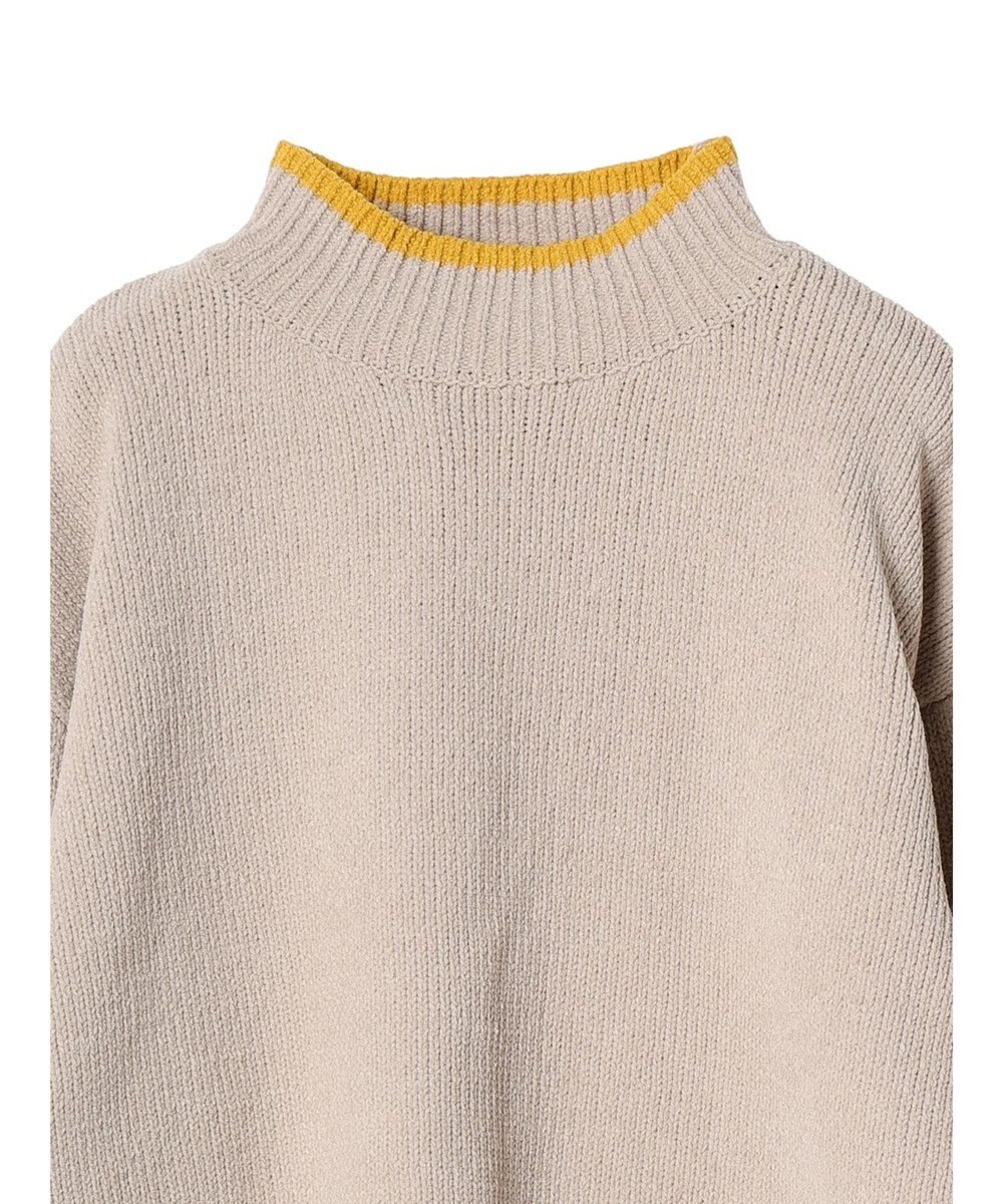 CRAFT STANDARD BOUTIQUE 洗えるモールニット配色プルオーバー 