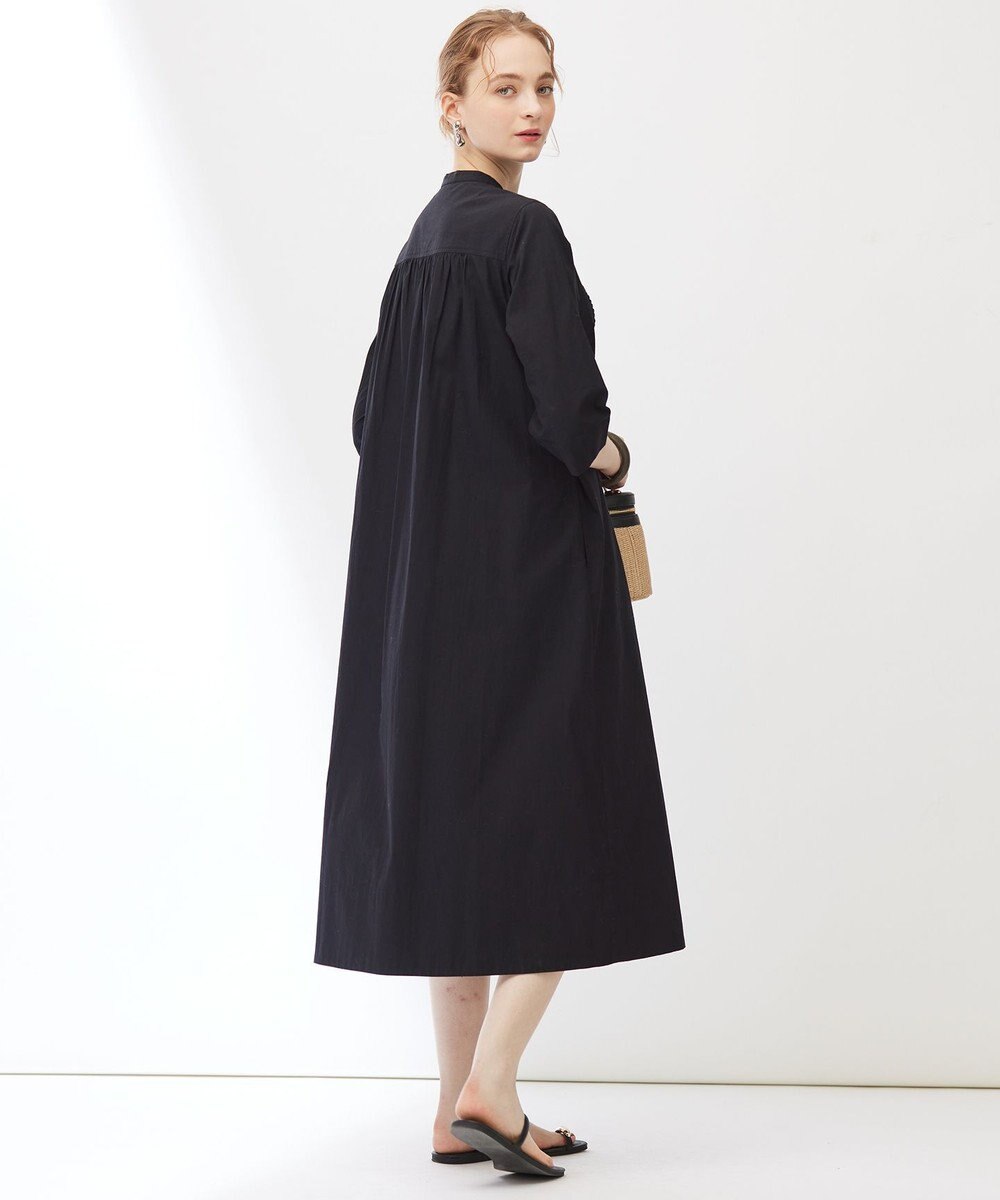 23区 【Indian Factory】コットンポプリン タックディテール シャツワンピース 