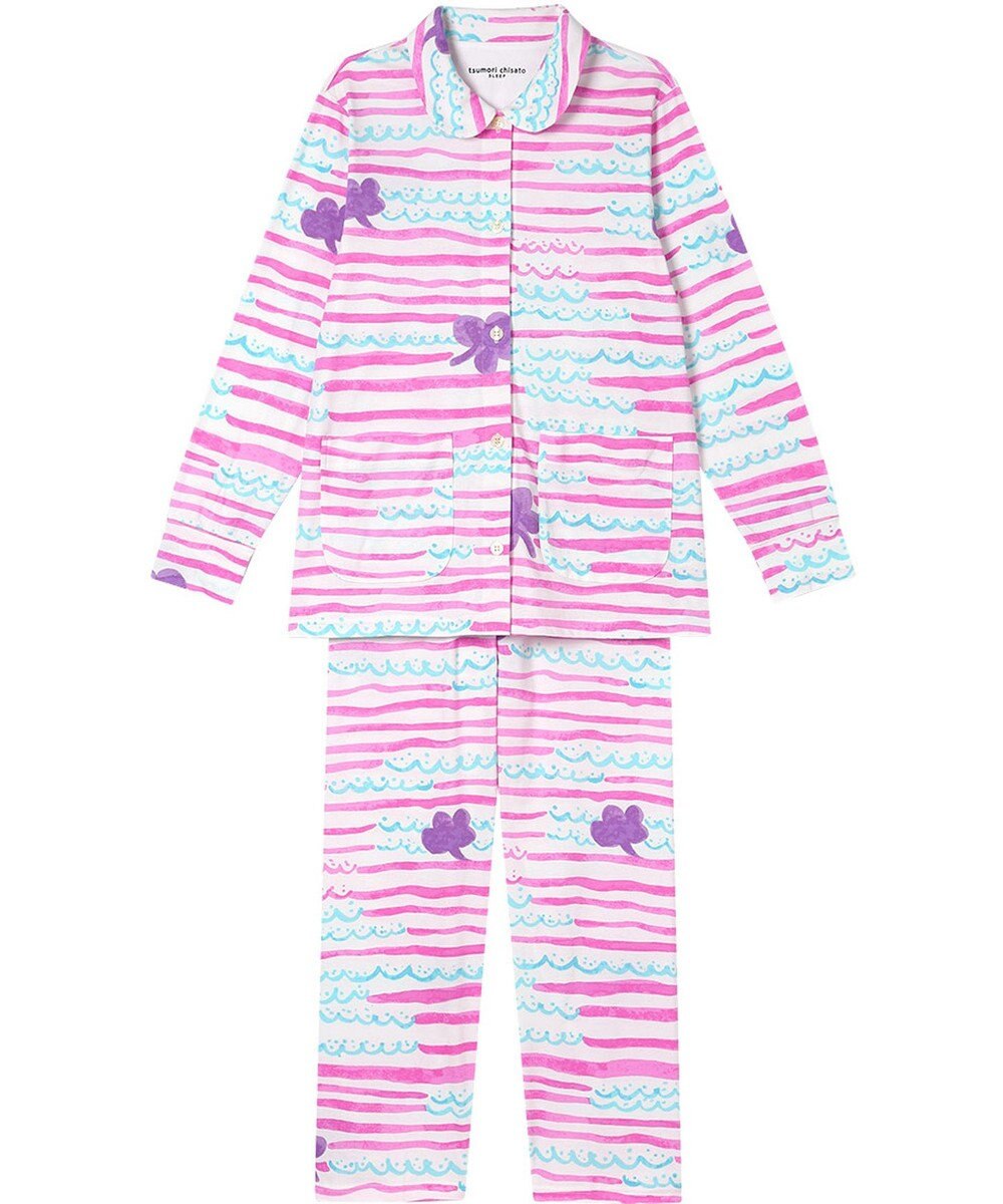 tsumori chisato SLEEP ツモリチサト パジャマ 綿100%(本体) スムース素材 長袖 長ズボン レディース UDX597 /ワコール 