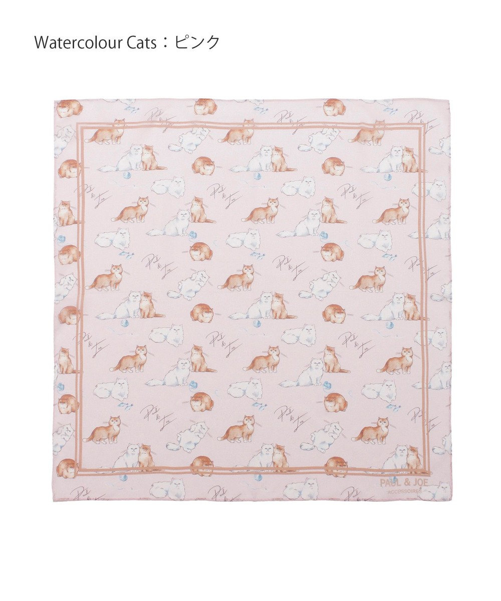 MOONBAT 【WEB限定】PAUL & JOE ACCESSOIRES シルクシフォンスカーフ 58×58cm 