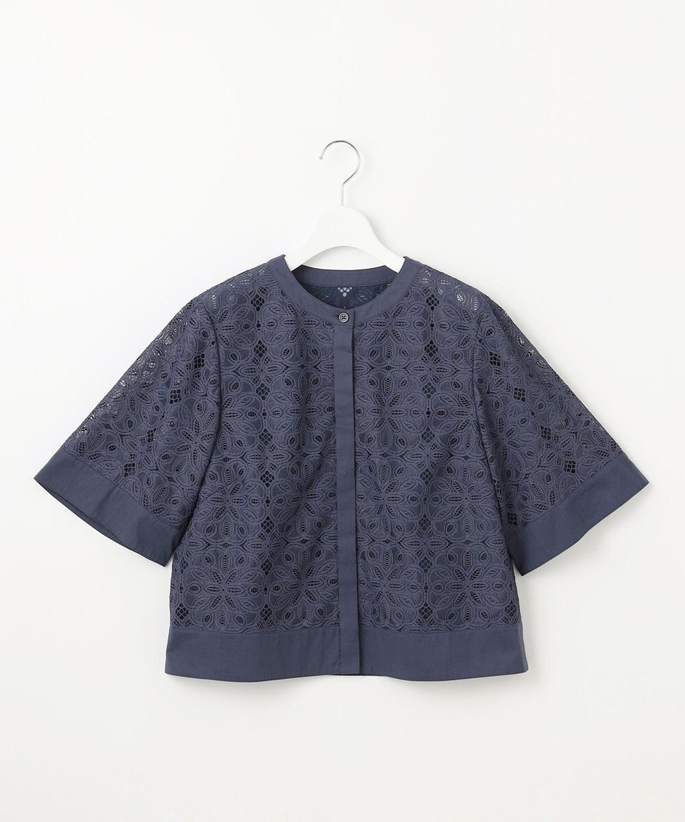 自由区 【カタログ掲載・洗える】フラワータイルレース ブラウス 