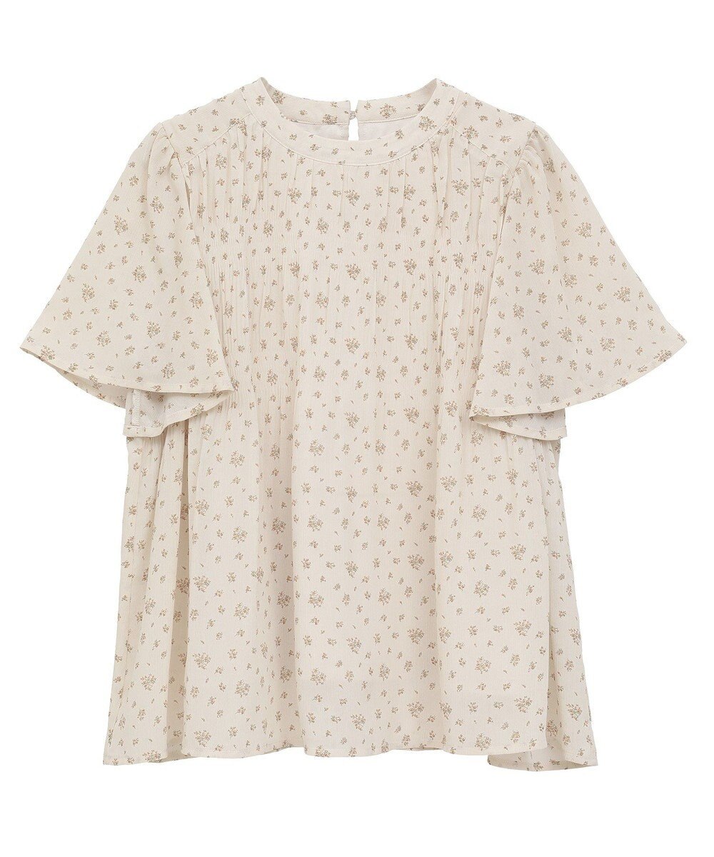 earth music&ecology マジョリカプリーツ半袖ブラウス 