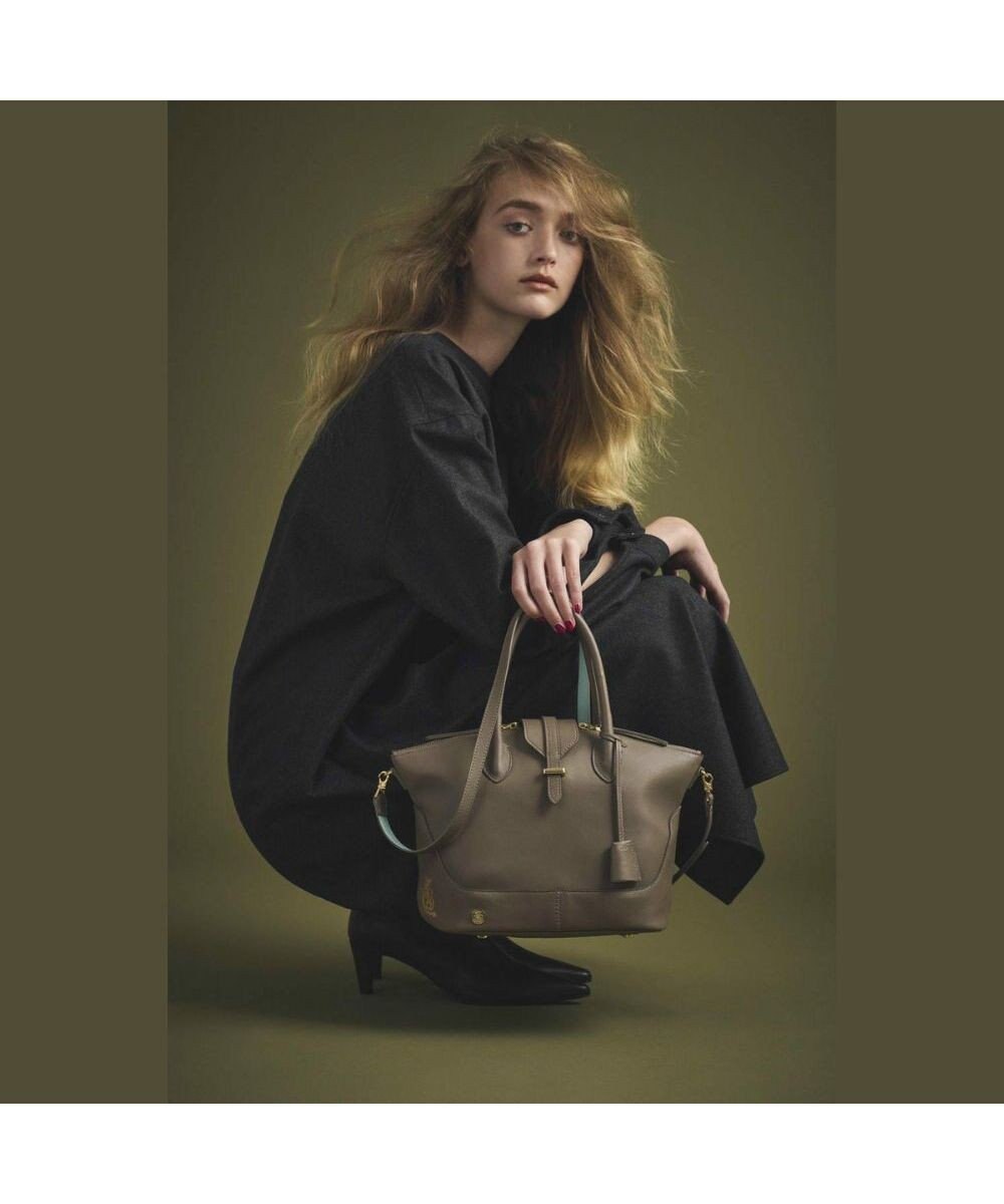 A.D.M.J. 【牛革】クラシックアニルブリロ/ノーブルファスナートート25cm(ショルダーストラップ付) 