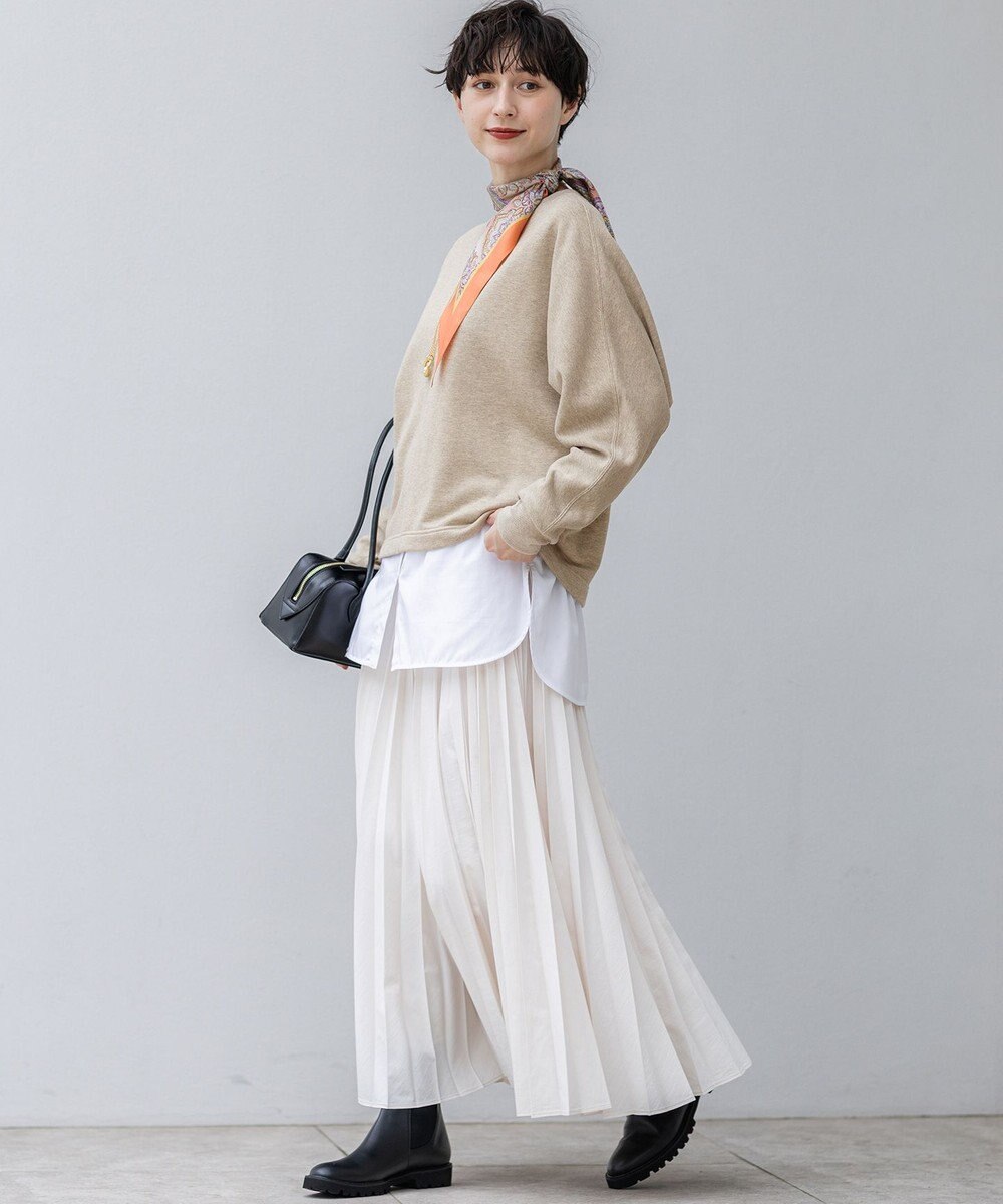 23区 L 【GLOW10月号掲載/洗える】ナチュラルコットンベアコンビ カットソー 