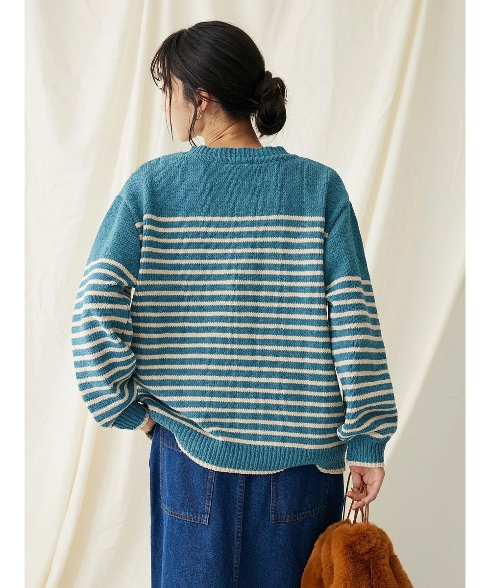 CRAFT STANDARD BOUTIQUE 洗えるモールニットボーダープルオーバー 