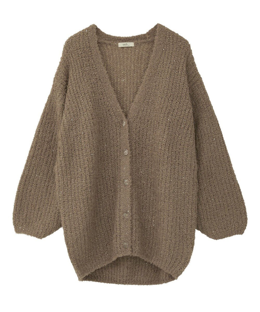 earth music&ecology スパンコールブークレカーディガン 