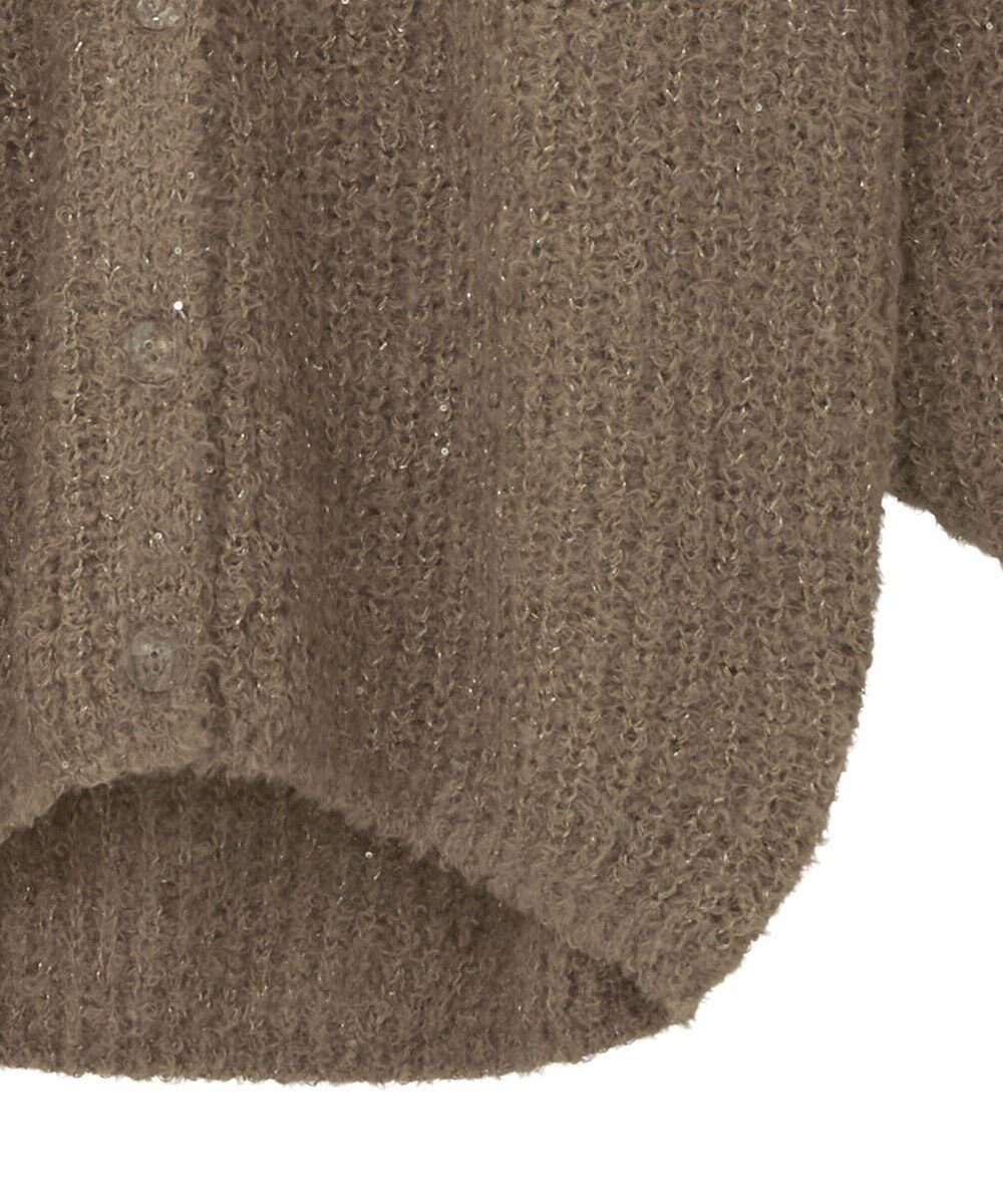 earth music&ecology スパンコールブークレカーディガン 