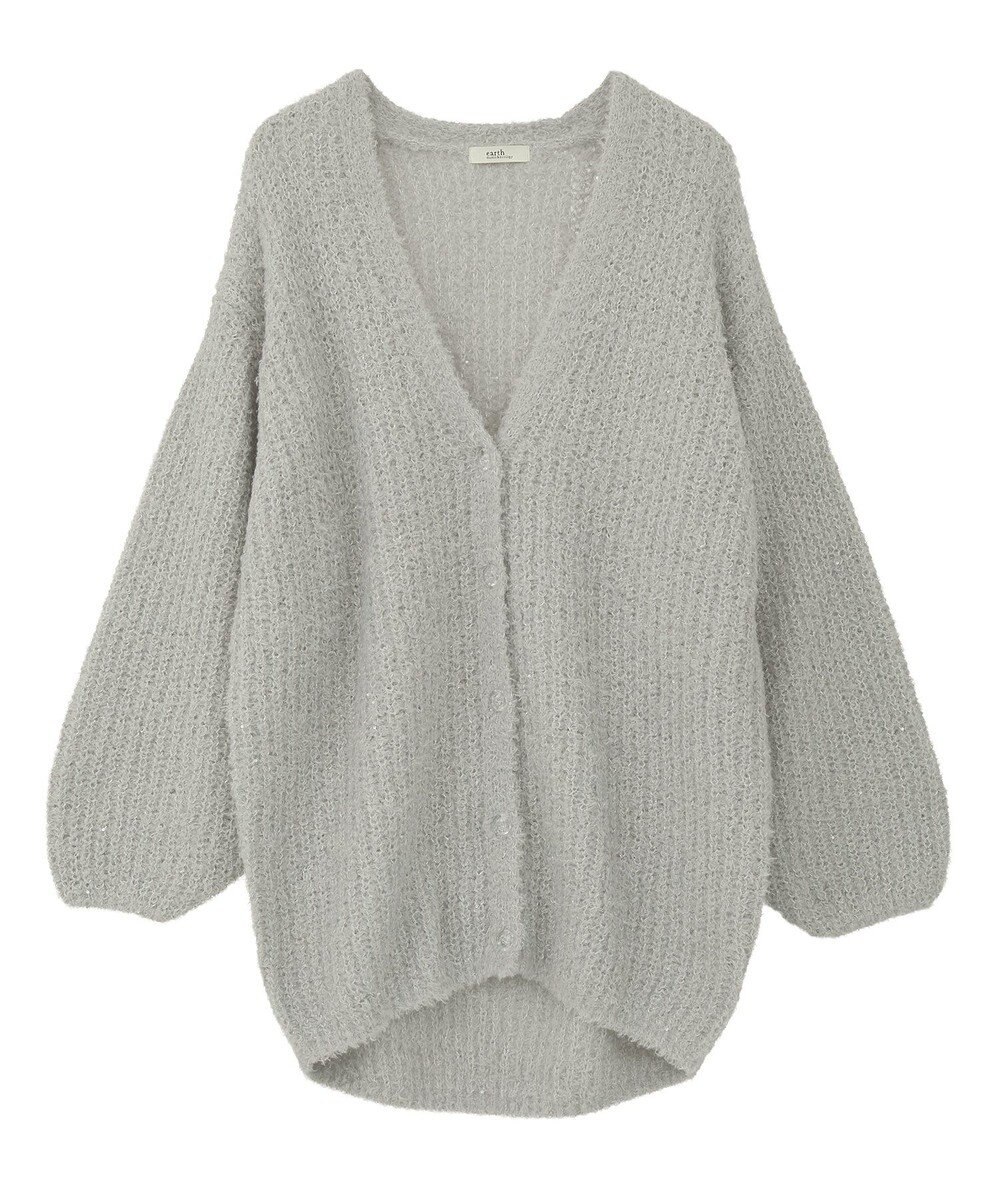 earth music&ecology スパンコールブークレカーディガン 