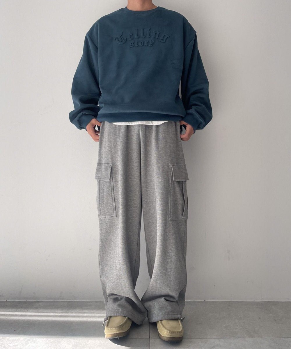 WEGO フェイクスウェードロゴプルオーバー 