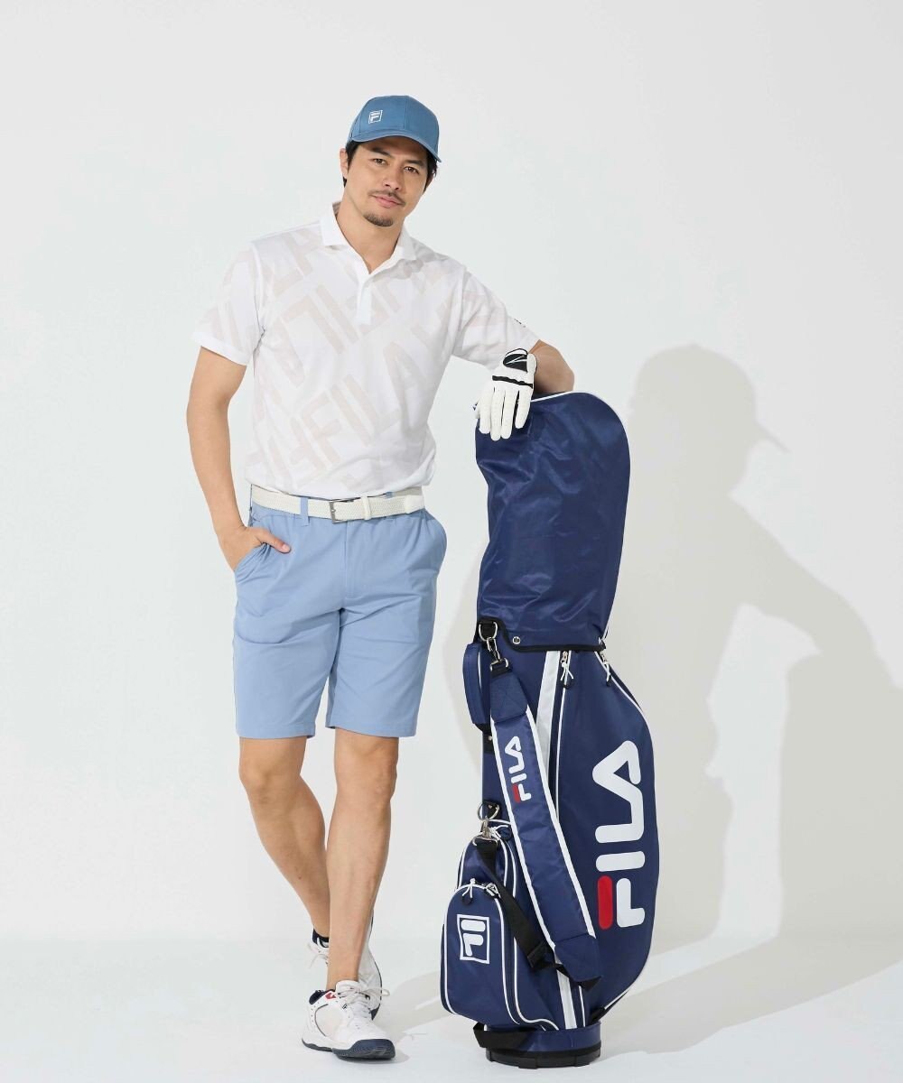FILA GOLF／marie claire 【FILA GOLF】メッシュ加工ビックロゴ半袖ポロシャツ 