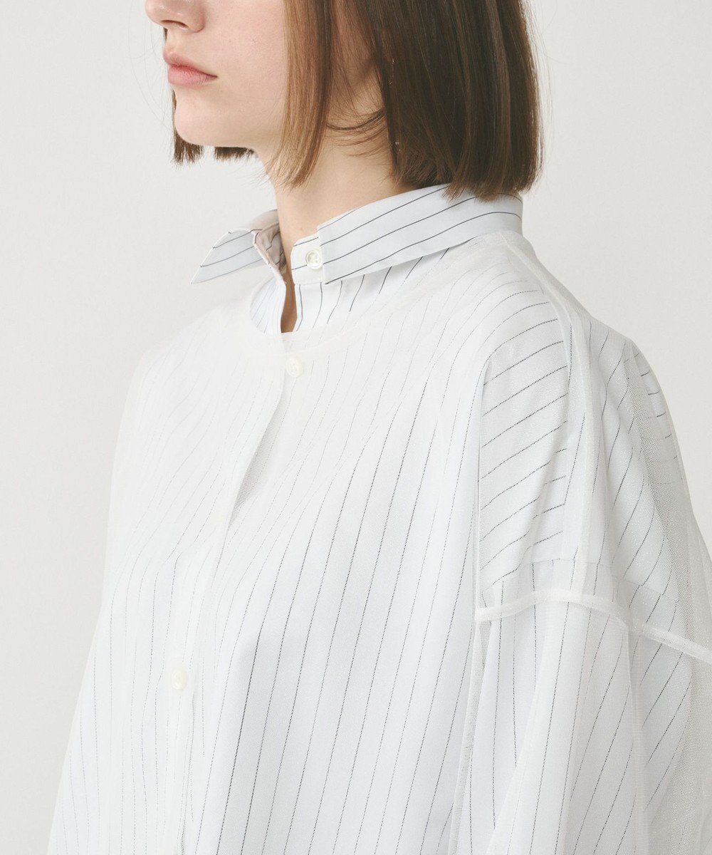 GRACE CONTINENTAL チュールレイヤードシャツ 