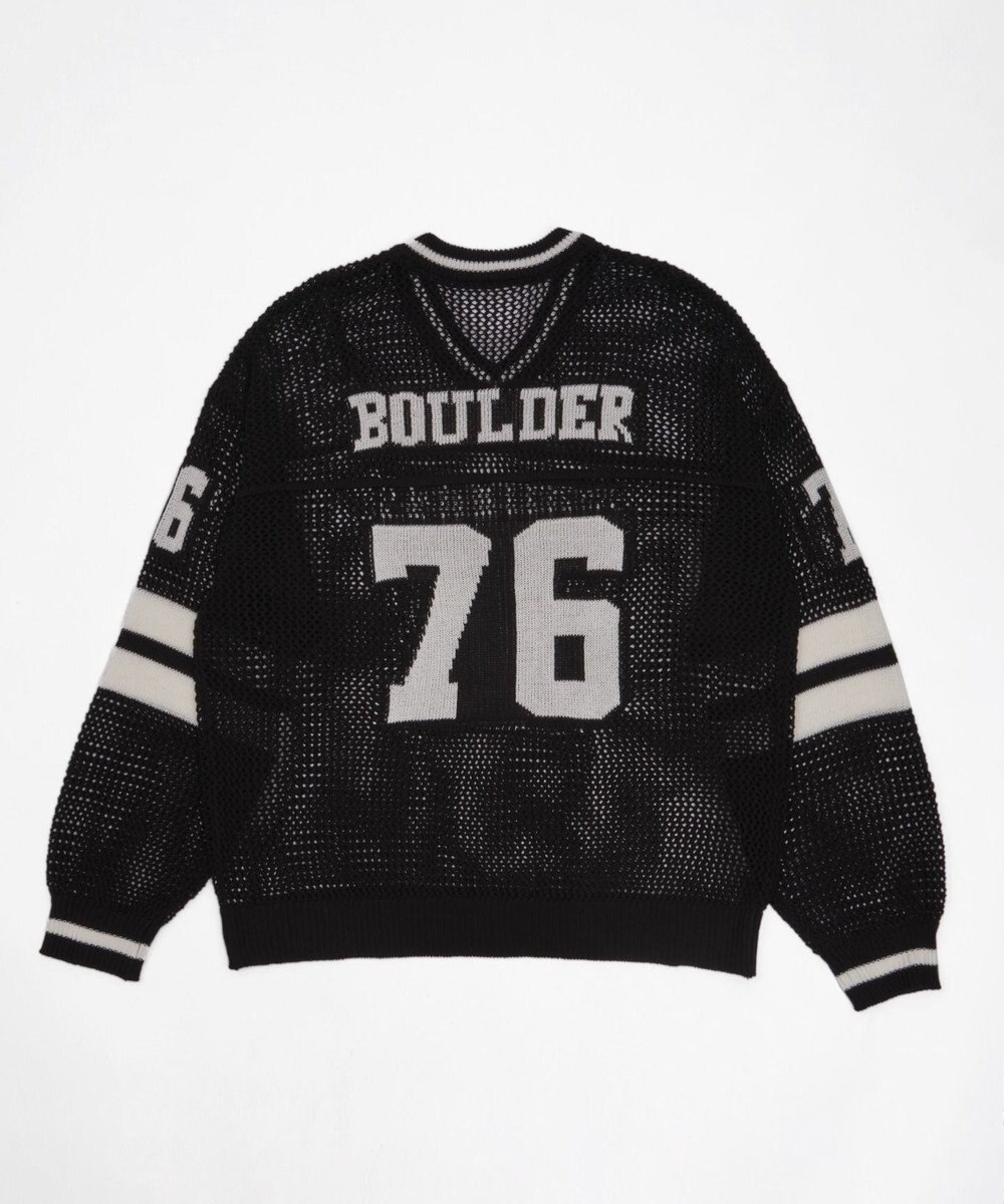 WEGO ナンバリングメッシュニットプルオーバー 