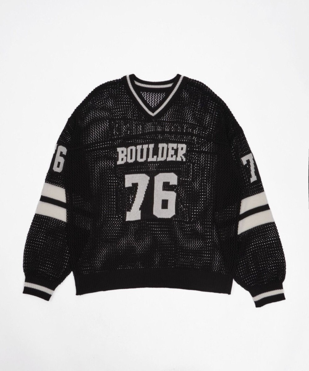 WEGO ナンバリングメッシュニットプルオーバー 