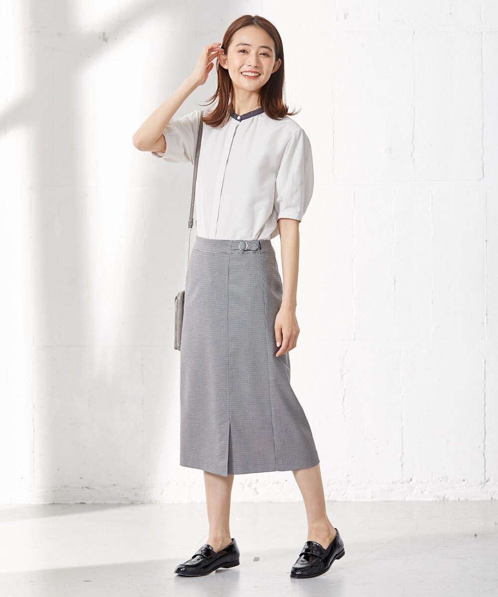 J.PRESS LADIES 【洗える】杢チェック スカート 