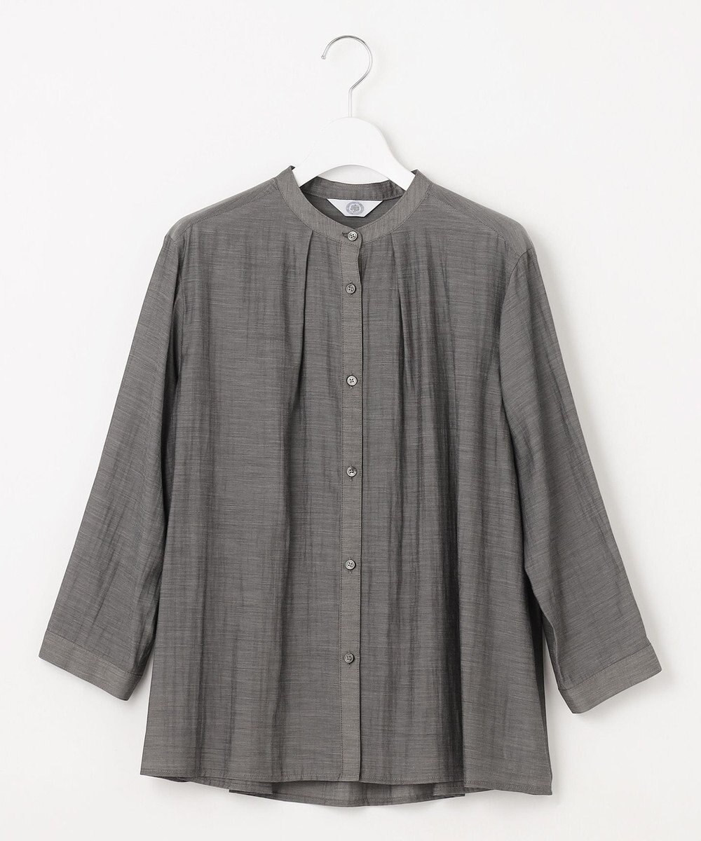 J.PRESS LADIES L 【洗える・速乾・接触冷感】リライムライトローン バックフレア ブラウス 