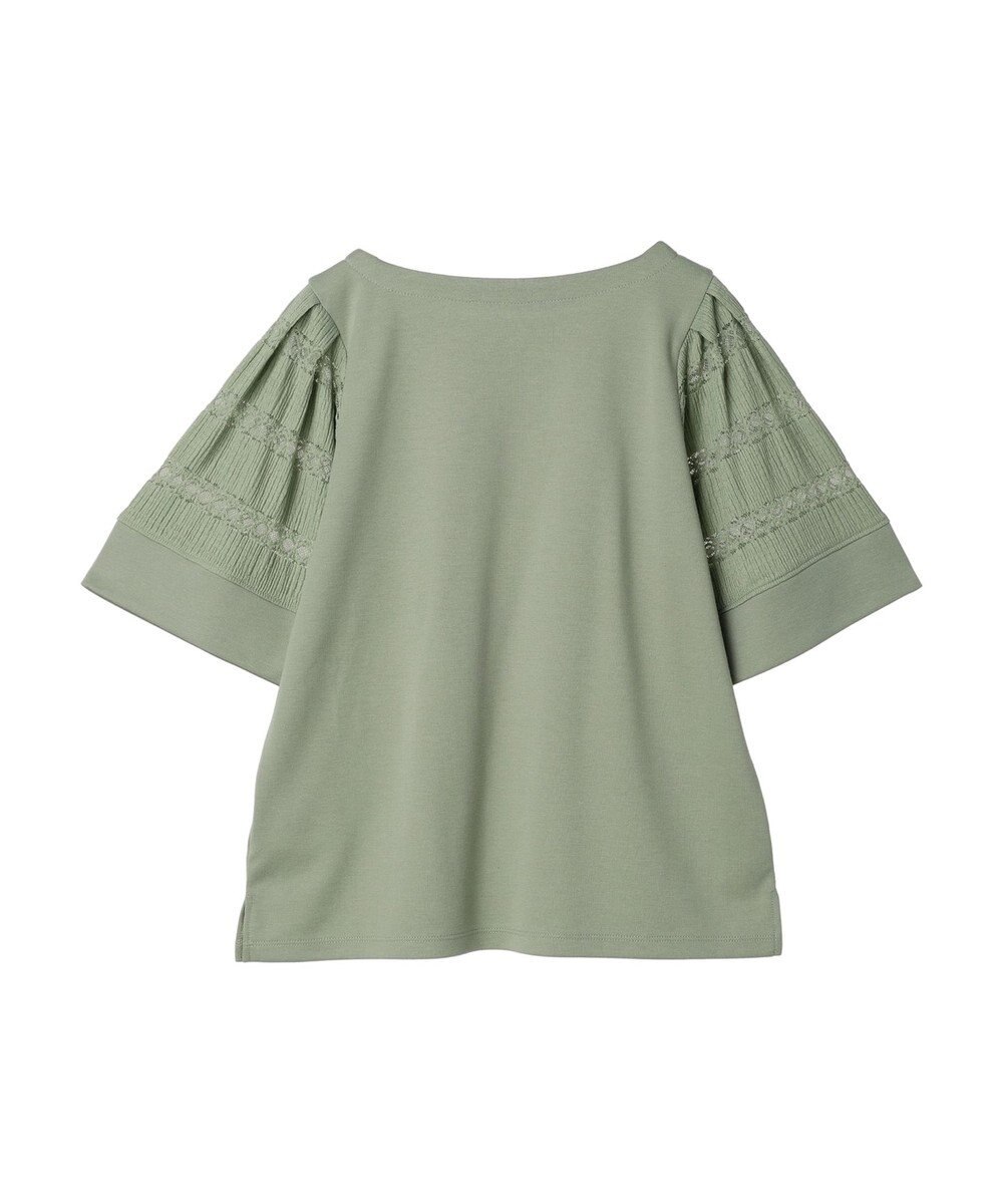 earth music&ecology フレア袖レースプルオーバー 