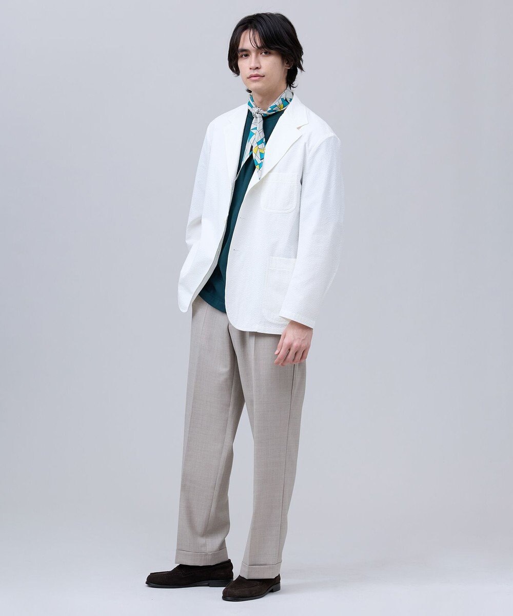 J.PRESS MEN 【J.PRESS ORIGINALS】Silk Seersucker 3B Sack Jacket / Japan Made 