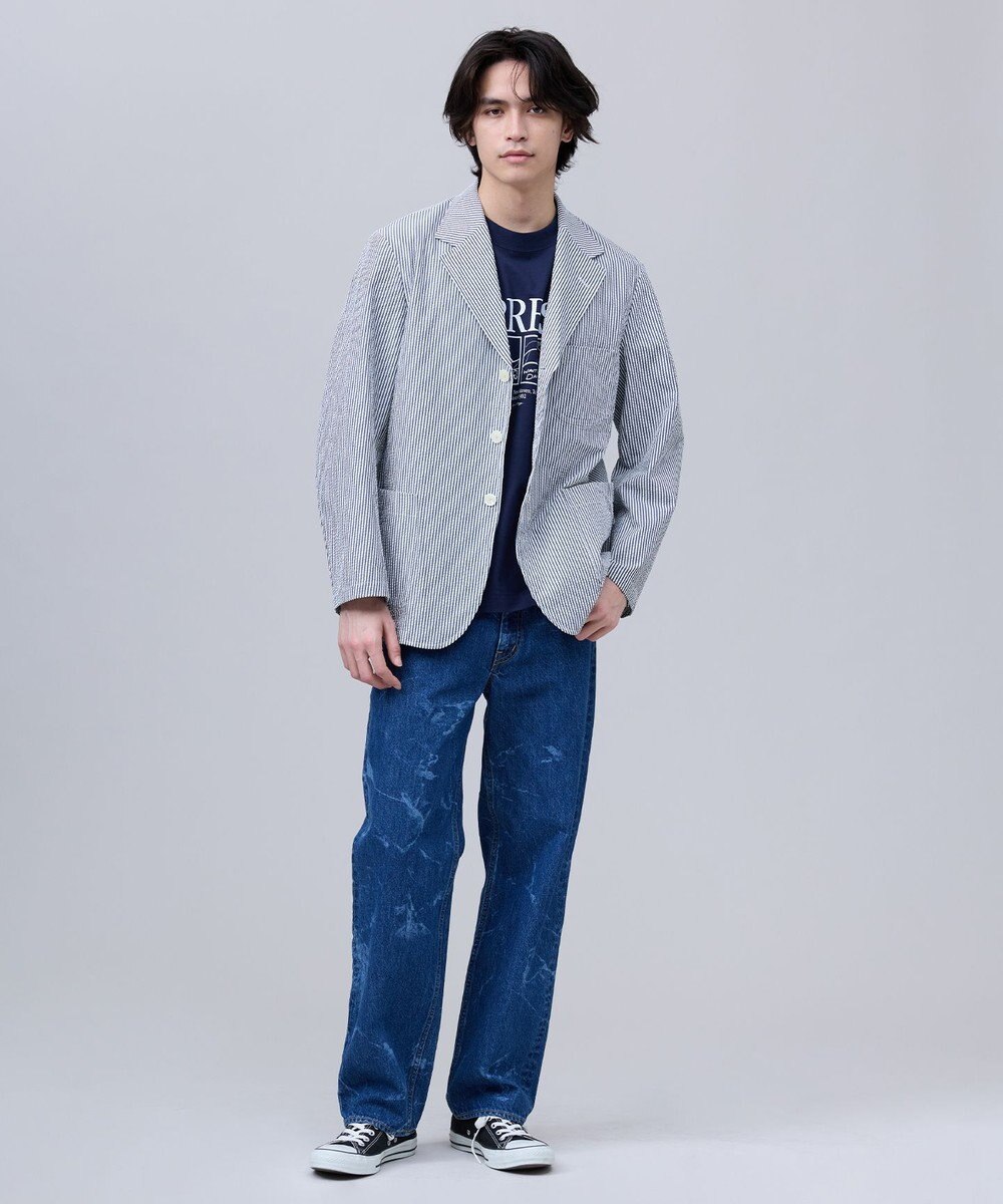 J.PRESS MEN 【J.PRESS ORIGINALS】Silk Seersucker 3B Sack Jacket / Japan Made 