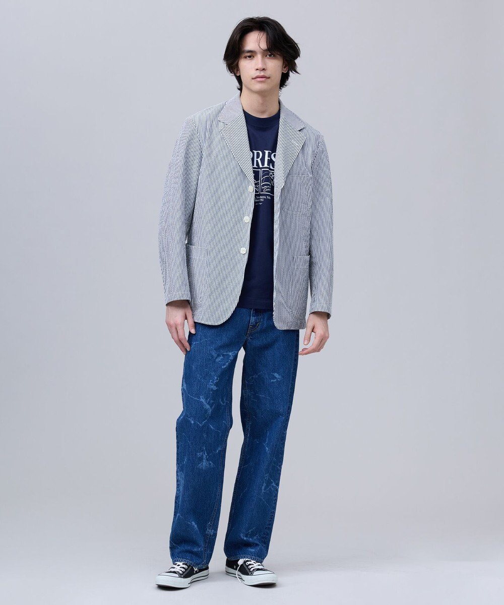 J.PRESS MEN 【J.PRESS ORIGINALS】Silk Seersucker 3B Sack Jacket / Japan Made 