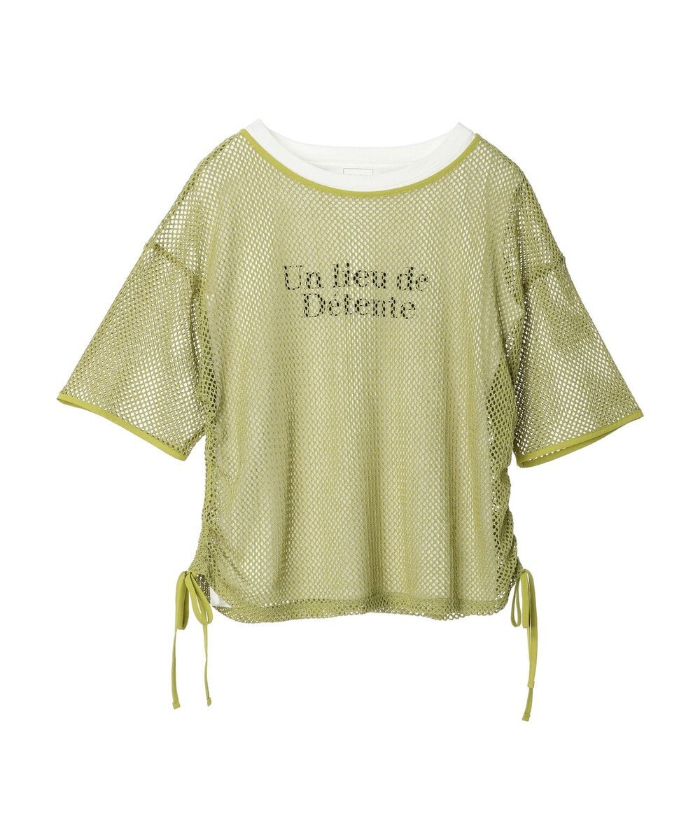 Green Parks ＳＥＴ２点　メッシュ＋ノースリーブロゴプルオーバー 