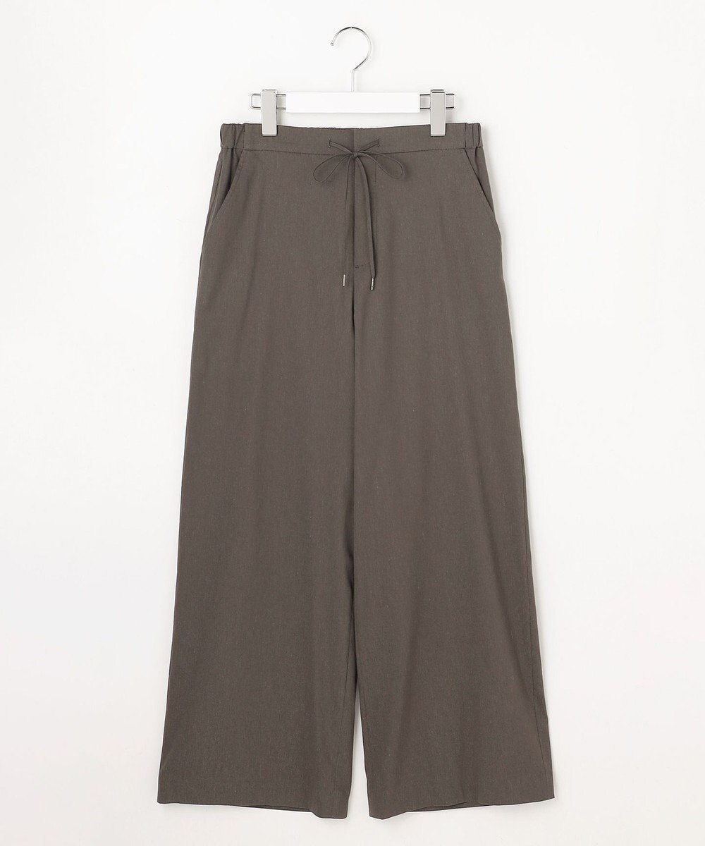 J.PRESS LADIES L 【WEB限定・人気素材・セットアップ対応】セルロースリネンストレッチ ワイドストレート パンツ 